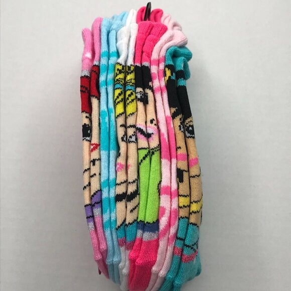 6 Pair Girl's Disney Princess No Show Socks Size 4-10 New - Picture 3 of 6